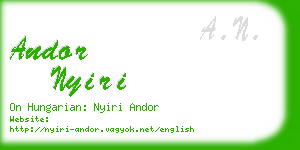 andor nyiri business card